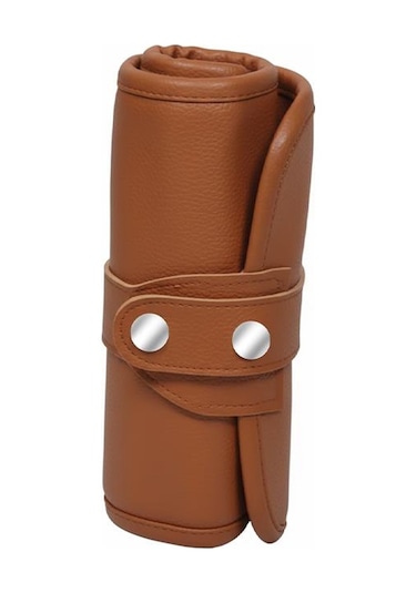 Yuga Suni Deri 36 Gözlü Rulo Kalemlik Taba Taba