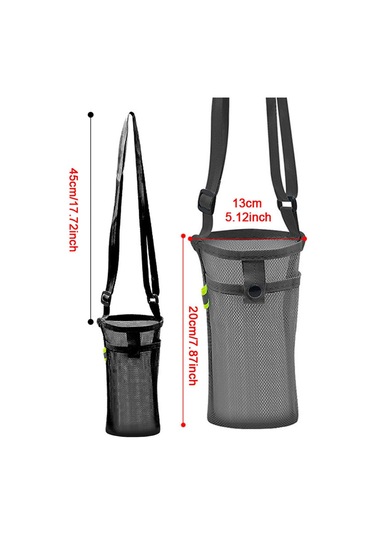 Dolıty Su Şişesi Taşıyıcı Trendy Kılıfı Trekking Siyah Siyah