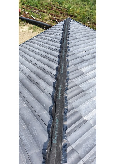 Kaprovent Eco Mahya Havalandırma Bandı Antrasit Gri 310mm X 5m