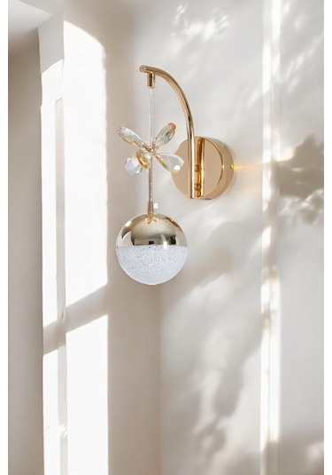 Ey-El Tasarım Şık Mordern Led Aplik A+++ Gold