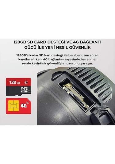 Casacop Q8 4g 6mp Solar Kamera 3mp+3mp Dual Lens Güneş Panelli Solar Güvenlik Kamerası