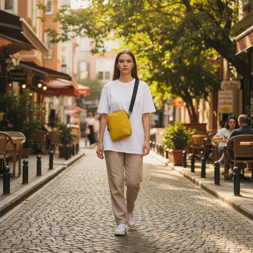 Mustard Hardal Dock Structured Sırt Çantası Çok Renkli