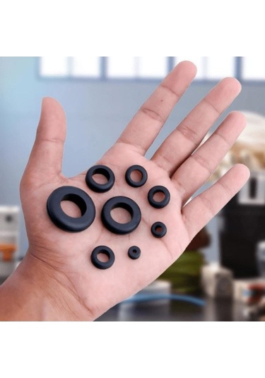Pazly 180 Adet Siyah O Ring Kauçuk Yıkama Contaları Kauçuk Grommet Çeşitleri Kiti Electrica Gasket O-ring Contalar Alet Takımı
