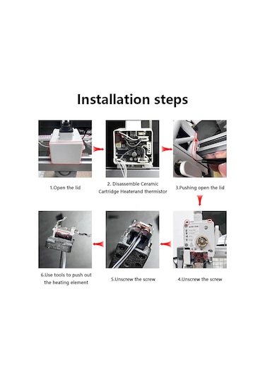 Monyee Bambu Lab A1/a1 Mini 24v 80w Fırın Elemanı Termistör Kablolu Seti 173mm Adaptörlü 3d Yazıcı Parçası
