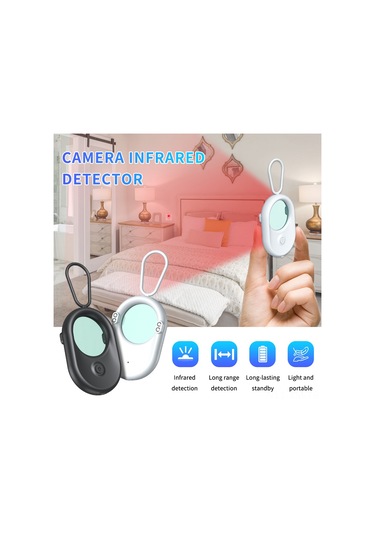 Ximistore9 T02 Beyaz Akıllı Otel Gizli Kamera Tespit Cihazı, İki Pil İle 30 Gün Bekleme Süresi, Tüm Yönlü Kızılötesi Tarayıcı