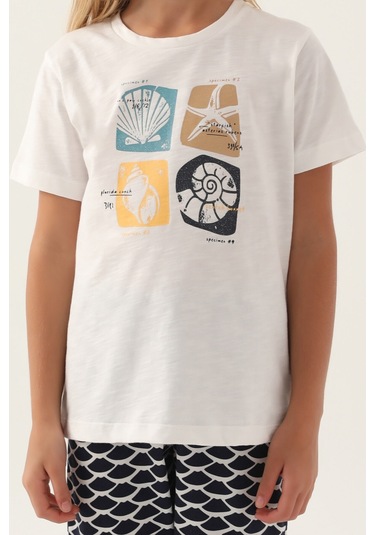 Arnetta Sea Shell Krem Kız Çocuk Pijama Takımı 5274-42708 Krem