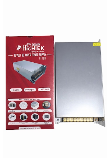 12v 80a Metal Kasa Güç Kaynağı 12 Volt 80 Amper Trafo Adaptör Endüstriyel Led/pcb/elektronik