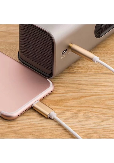 Singree İphone Uyumlu İçin Taşınabilir Aux Kablo - Hoparlör Ve Araç Bağlantısı 1m