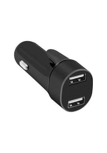 Pazly Araç İçin 3'ü 1 Arada Çift Usb Şarj Cihazı Ve Acil Durum Kırıcı Takımı - C5191 Siyah