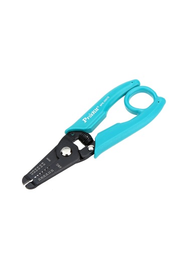 Youmex Profesyonel Hassas Tel Sıyırıcı - Pro'skit 8pk-3001d, Awg 30-20, Cnc İşlemeli, Paslanmaz Çelik, Pvc Tutamak Siyah Ve Mavi