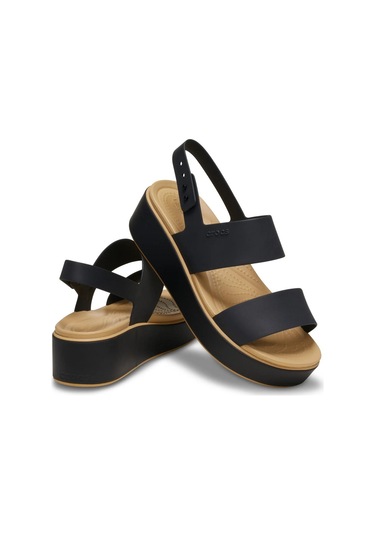 Crocs 211802-0rı Brooklyn Matte Wrap Low Wedge Kadın Sandalet Siyah