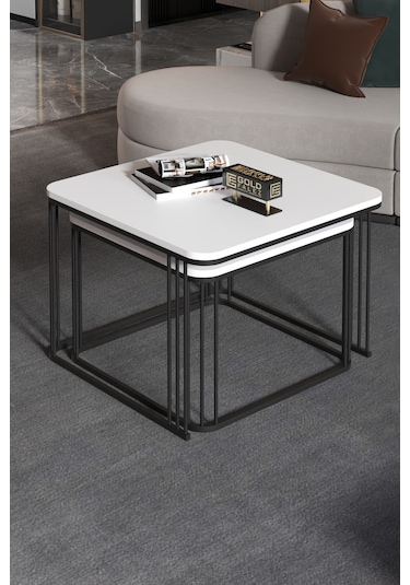 Orta Sehpa İkili Alize Beyaz Beyaz