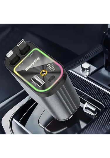 Dashanshop W&o 66w Hızlı Şarj Cihazı Metalik Gri Yıldızlı Gökyüzü Işığı Galaxy S23 S22 İphone 16 15 14 13 Plus Pro Max Android Tablet Usb C