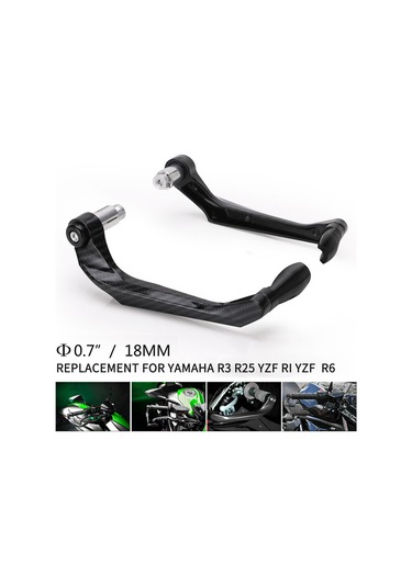 Neevoyu Motorcycle 18mm Direksiyon Koruyucu, Abs Malzeme Fren Kol Koruma Aleti, Siyah, Çift Set