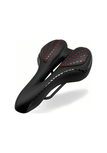 Kırmızı Jöle Dolgulu Genişletilmiş Bisiklet Seli, Yumuşak Konforlu, Dağ Bisikleti Ve Genel Kullanım İçin Orta Boşluklu - 270x160mm Kırmızı Kırmızı