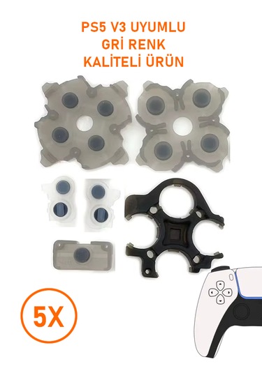 5 Takım Ps5 V3 Bdm 030 Kol Uyumlu İç Lastik Takımı Gri Renk
