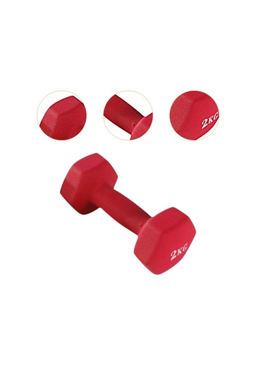 Suntek Erkekler Kadınlar İçin Egzersiz Dambılları Kırmızı