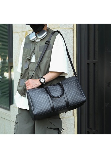 Wholesale11 Erkek Siyah Seyahat Çantası Büyük Kapasiteli İş Siyah