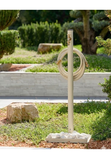 Loop Yuvarlak Bahçe Çeşmesi - Fildişi