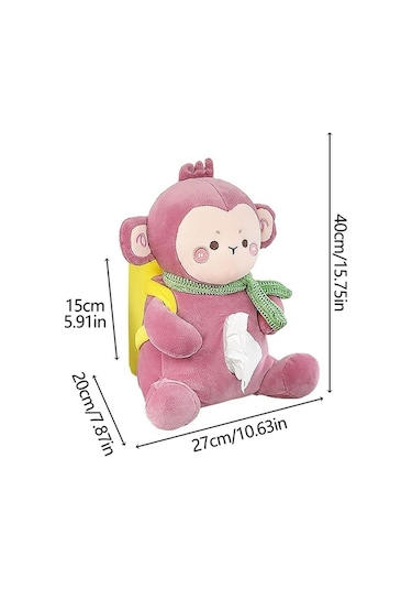 Createtech Sevimli Peluş Saklama Kutusu - Ofis, Ev, Araba İçin Martı Desenli Martı