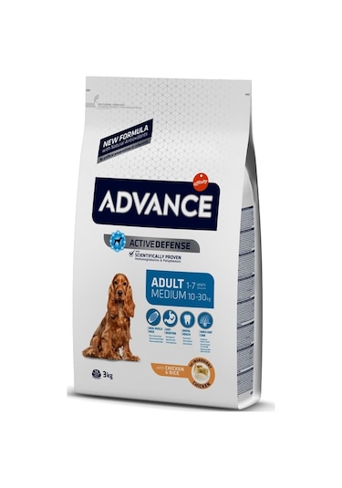 Advance Medium Adult Chicken Tavuklu Orta Irk Yetişkin Köpek Maması 3 KG