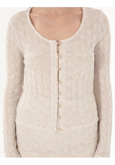 Pierre Cardin Kadın Krem Hırka Örme 50301371-vr071 Krem