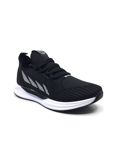 Taşpınar Wıpper Yazlık Erkek Günlük Büyük Numara Rahat Tiriko Spor Ayakkabı 40-48 Siyah Beyaz Taban Siyah - Beyaz