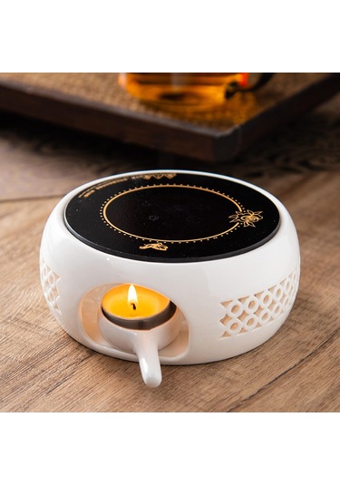 Homyl İçi Boş Çaydanlık Isıtıcı Tealight Soba Çay Isı Beyaz
