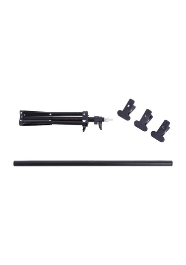 Yunboo Taşınabilir Alüminyum Fotoğraf Stüdyo Arka Plan Standı, 68cm Çubuk Ve 2 Kıskaç İle Küçük Nesneler İçin İdeal