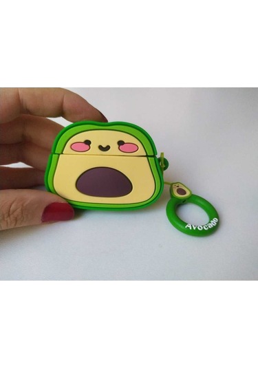 Iphone 1/2. Nesil Uyumlu Koruyucu Bluetooth Kulaklık Kılıfı Sevimli Avokado Figürlü Av0kado Airpods 1/2. Nesil