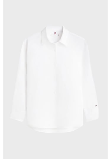Tommy Hilfiger Bayan Gömlek Ww0ww48190 Ycf Beyaz Beyaz