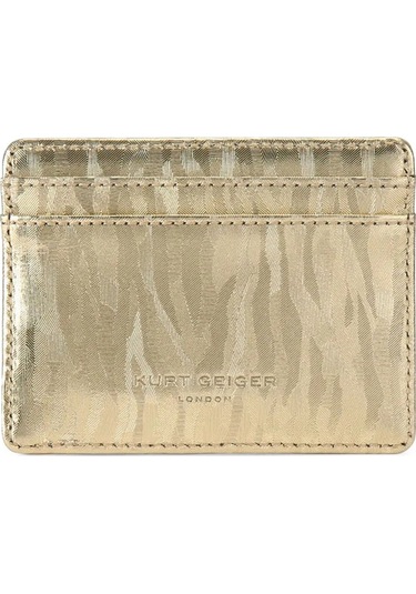 Kurt Geiger Chelsea Card Holder Kadın Deri Kartlık Altın