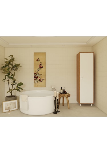 Harput Çok Amaçlı Tek Kapaklı Dolap M.kiraz-byz Beyaz