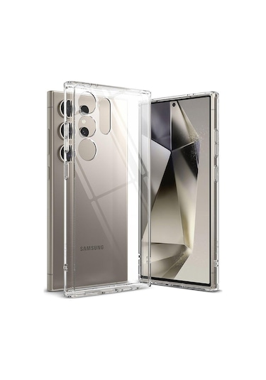 Galaxy Uyumlu S24 Ultra Şeffaf Silikon Kılıf 3d Kamera Korumalı