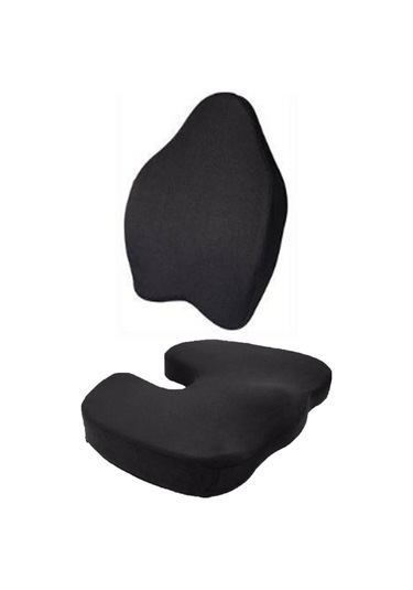 WhiteBlanco U-l Anatomik Sırt Destek Minder Takımı Class Backleg Siyah