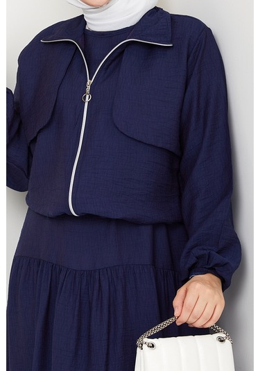 Milda Ceket Elbise İkili Takım 1579 - Lacivert Lacivert