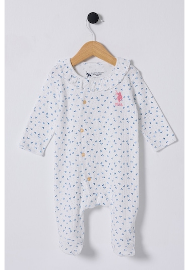 U.S. Polo Assn. U.s. Polo Assn Kız Bebek Mavi Tulum Mavi