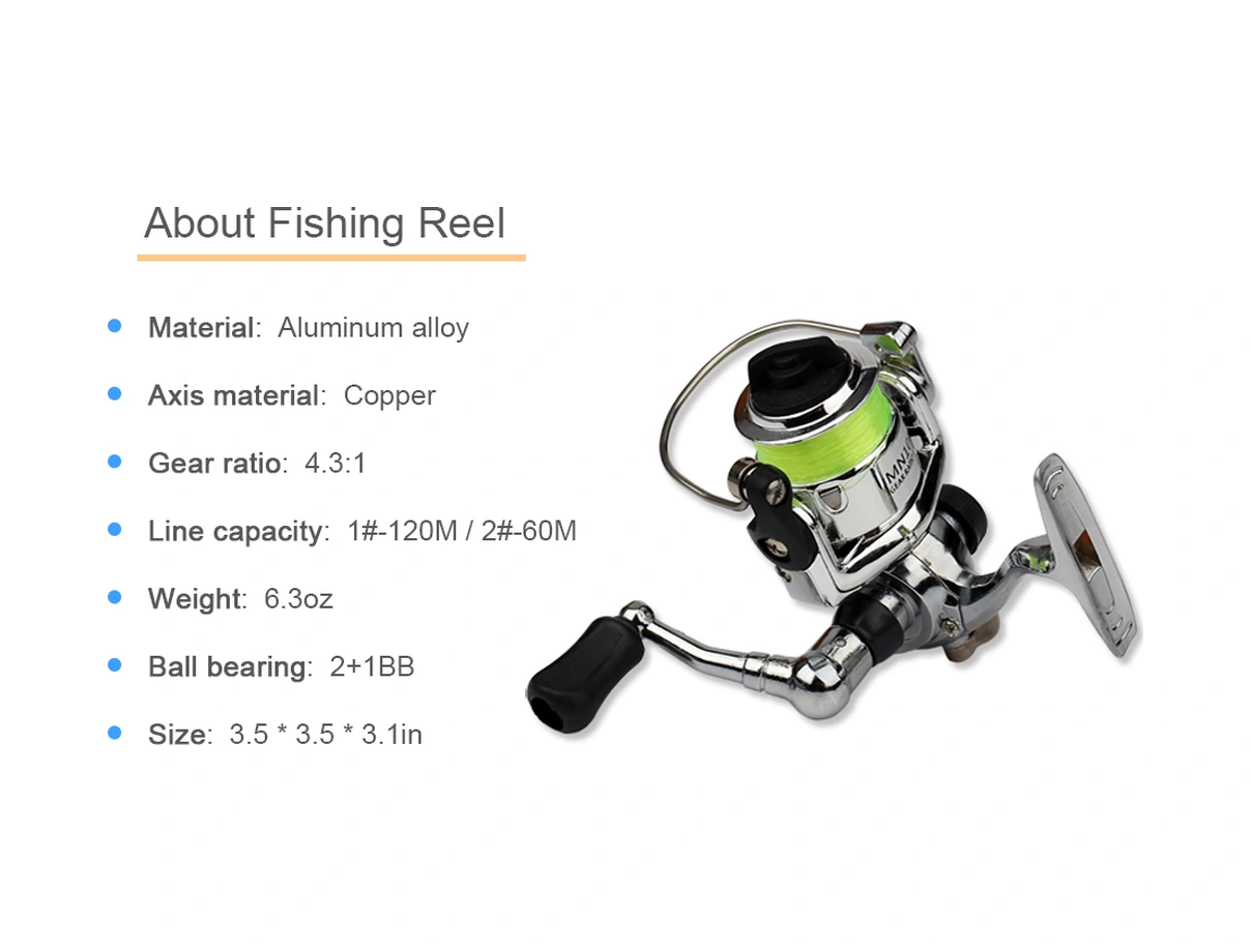 Geeroyoo Yeşil 1 Metre Cam Çelik Fiber Kamış Ve Mini Spinning Makine Seti - Hafif, Çökeltilebilir, Tatlı Ve Tuzlu Su İçin Uygun Yeşil