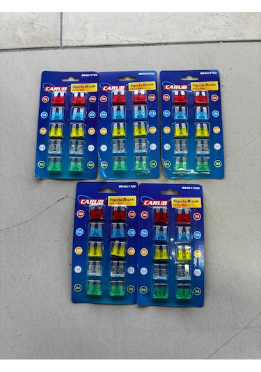 5 Paket Yassı Bıçak Çatal Sigorta 50 Adet