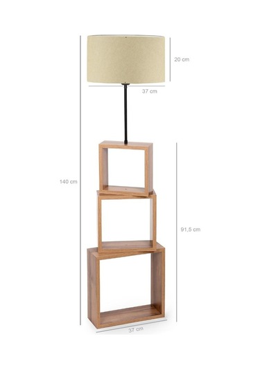 A&g Kare Hareketli Raflı Lambader Kumaş Başlık Çok Renkli