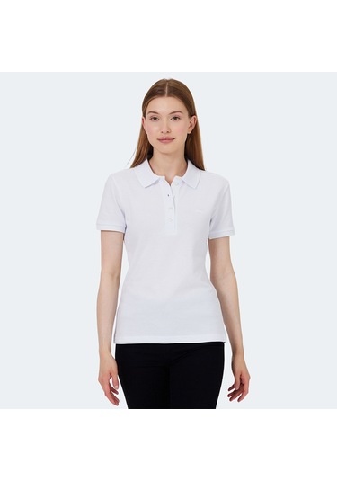 Slazenger VERA I Kadın Polo Yaka Beyaz Tişört