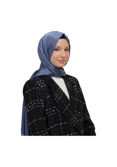 Çift Taraflı Düz Jakar Şal Parlak & Mat Dokulu, Özel Gün Şalı, Düz Renk Kot