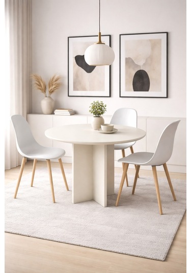 Harmony Sora Oval Masa 90x75x90 Cm Aytaşı Sadece Masa - Modern Tasarım Antrasit
