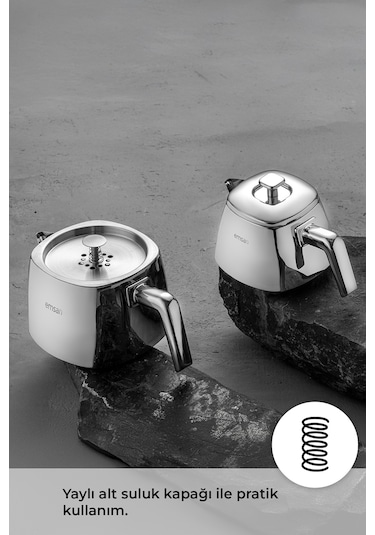 Emsan Tea Time Çaydanlık Takımı 1.00-2.00 Lt Gümüş