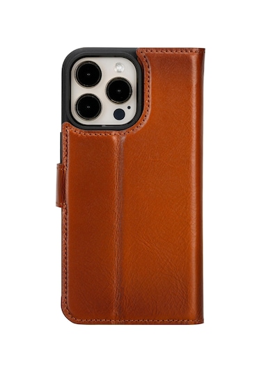 İphone 15 Pro Çıkarılabilir Deri Cüzdan Kılıf