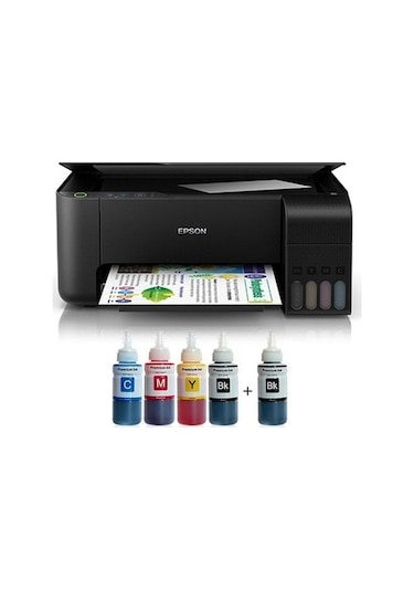 Epson Tanklı L3250 Photoink Mürekkepli Tanklı Yazıcı 1 Siyah Mürekkep Hediyeli