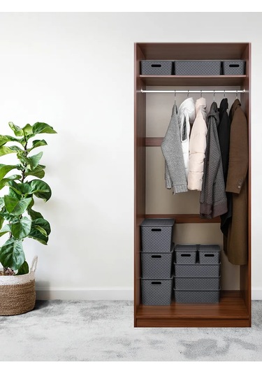 El Casa Depolama Sepeti 2 Adet, 7,5 L 58433850 Gri