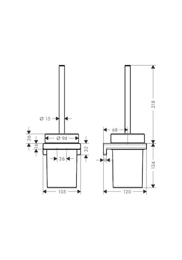 Hansgrohe Addstoıs Tuvalet Fırcalıgı Satın Sıyah 41752670