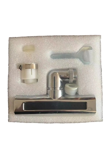 Krom 4 Fonksiyonlu Premium Çevirmeli Robotik Batarya Musluk Ucu