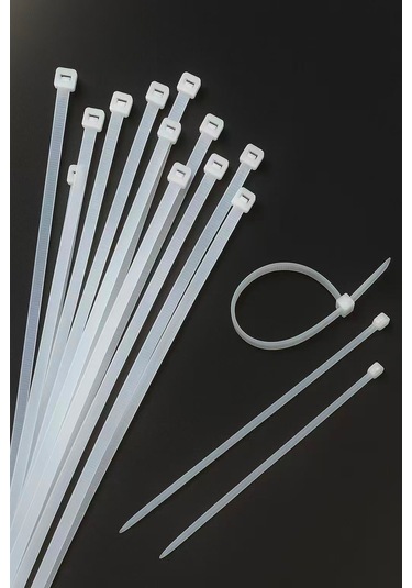 Kablo Bağı 100 Adet Cırt Kelepçe-nylon66 2.5 X 140mm - Beyaz